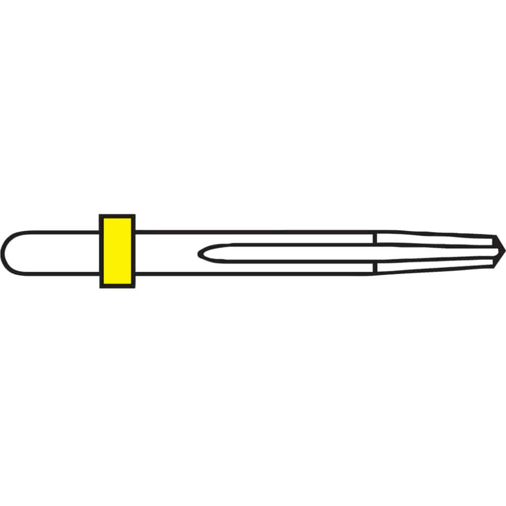 Tenon radiculaire CM Tête adhésive C (Grandeur 2) (avec rainures d'évacuation pour le ciment)